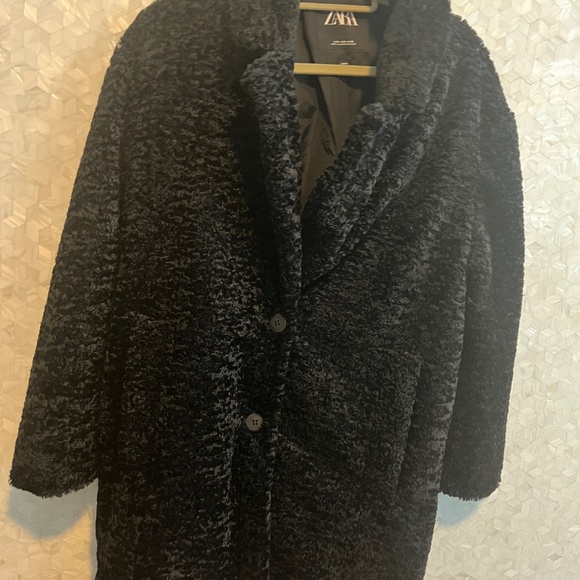 Woman’s Black Zara coat size M - Picture 8 of 9